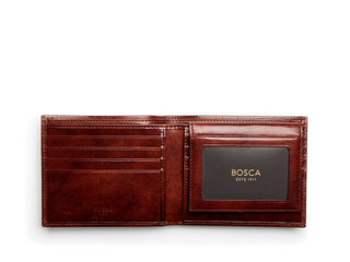 Old Leather Euro Credit Wallet w/ ID Passcase