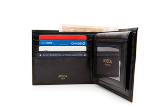 Old Leather Euro Credit Wallet w/ ID Passcase