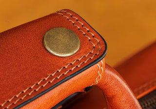 Single Gusset Stringer Bag with brass rivet