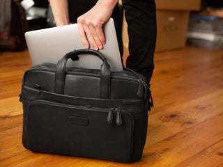 Nappa Soft Double Zip Brief Bag